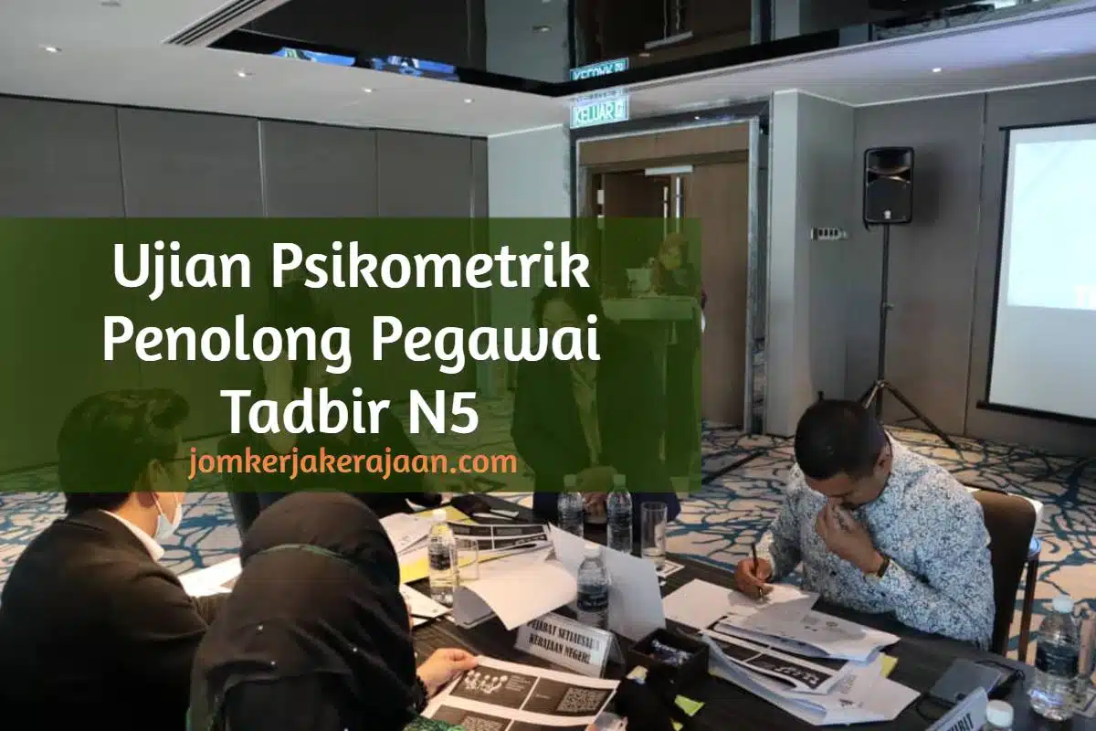 ujian psikometrik penolong pegawai tadbir n5